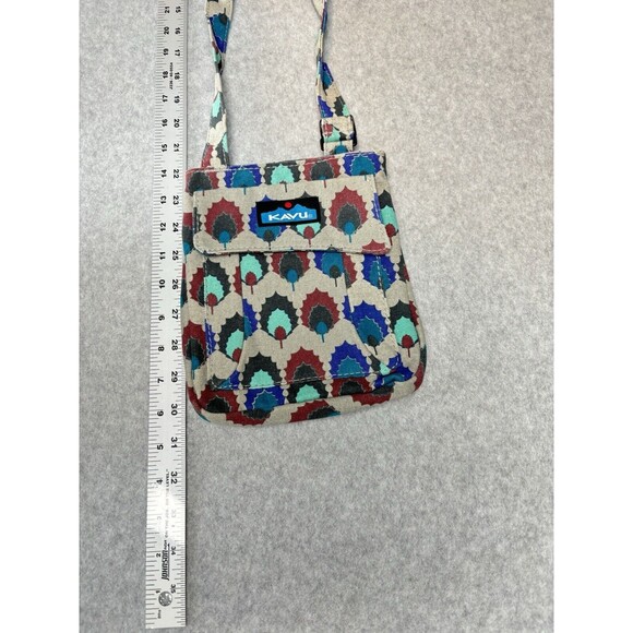 Kavu Keeper Limited Edition Peacock Pattern Crossbody Shoulder Bag Purse - Picture 16 of 16